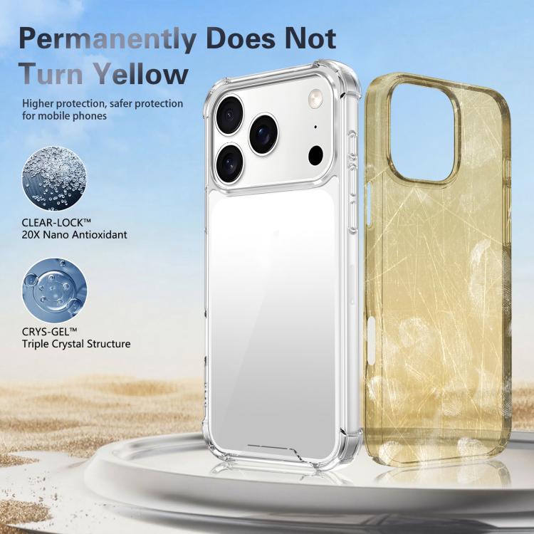 غطاء هاتف أكريليك + TPU مقاوم للصدمات بأربع زوايا، لهواتف iPhone 17 Pro Max، iPhone 17 Pro، iPhone 17، iPhone Air