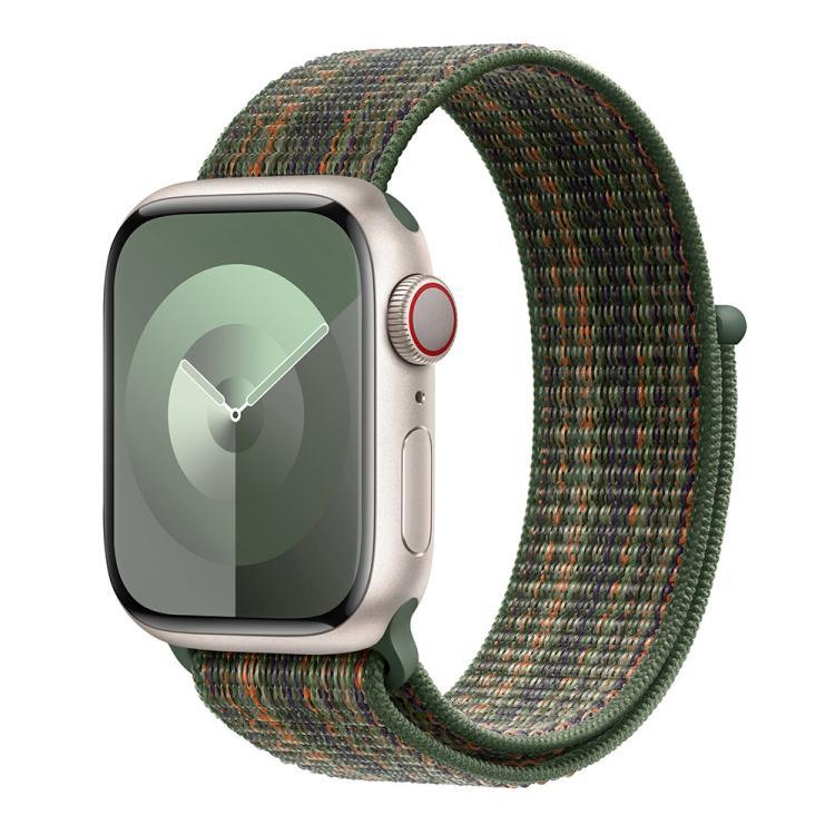 سوار ساعة من النايلون الأساسي بحلقة مع فيلم منحني ثلاثي الأبعاد، لسلسلة Apple Watch 10 مقاس 46مم، لسلسلة Apple Watch 10 مقاس 42مم، لسلسلة Apple Watch مقاس 44مم