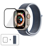 سوار ساعة من النايلون الأساسي بحلقة مع فيلم منحني ثلاثي الأبعاد، لسلسلة Apple Watch مقاس 40مم، لسلسلة Apple Watch Ultra 2 / 1 مقاس 49مم، لسلسلة Apple Watch مقاس 45مم