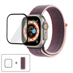 سوار ساعة من النايلون الأساسي بحلقة مع فيلم منحني ثلاثي الأبعاد، لسلسلة Apple Watch مقاس 40مم، لسلسلة Apple Watch Ultra 2 / 1 مقاس 49مم، لسلسلة Apple Watch مقاس 45مم