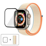 سوار ساعة من النايلون الأساسي بحلقة مع فيلم منحني ثلاثي الأبعاد، لسلسلة Apple Watch مقاس 40مم، لسلسلة Apple Watch Ultra 2 / 1 مقاس 49مم، لسلسلة Apple Watch مقاس 45مم