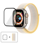 سوار ساعة من النايلون الأساسي بحلقة مع فيلم منحني ثلاثي الأبعاد، لسلسلة Apple Watch مقاس 40مم، لسلسلة Apple Watch Ultra 2 / 1 مقاس 49مم، لسلسلة Apple Watch مقاس 45مم