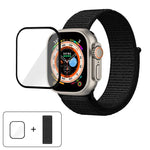 سوار ساعة من النايلون الأساسي بحلقة مع فيلم منحني ثلاثي الأبعاد، لسلسلة Apple Watch مقاس 40مم، لسلسلة Apple Watch Ultra 2 / 1 مقاس 49مم، لسلسلة Apple Watch مقاس 45مم