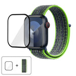 سوار ساعة من النايلون الأساسي بحلقة مع فيلم منحني ثلاثي الأبعاد، لسلسلة Apple Watch مقاس 40مم، لسلسلة Apple Watch Ultra 2 / 1 مقاس 49مم، لسلسلة Apple Watch مقاس 45مم