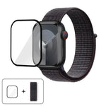 سوار ساعة من النايلون الأساسي بحلقة مع فيلم منحني ثلاثي الأبعاد، لسلسلة Apple Watch مقاس 41مم، لسلسلة Apple Watch مقاس 38مم، لسلسلة Apple Watch مقاس 42مم