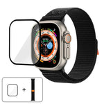 سوار ساعة من النايلون بحلقة مع فيلم منحني ثلاثي الأبعاد، لسلسلة Apple Watch مقاس 40مم، لسلسلة Apple Watch Ultra 2 / 1 مقاس 49مم، لسلسلة Apple Watch مقاس 45مم