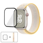 سوار ساعة من النايلون بحلقة مع فيلم منحني ثلاثي الأبعاد، لسلسلة Apple Watch مقاس 40مم، لسلسلة Apple Watch Ultra 2 / 1 مقاس 49مم، لسلسلة Apple Watch مقاس 45مم