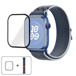 سوار ساعة من النايلون بحلقة مع فيلم منحني ثلاثي الأبعاد، لسلسلة Apple Watch مقاس 41مم، لسلسلة Apple Watch مقاس 38مم، لسلسلة Apple Watch مقاس 42مم
