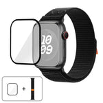 سوار ساعة من النايلون بحلقة مع فيلم منحني ثلاثي الأبعاد، لسلسلة Apple Watch مقاس 41مم، لسلسلة Apple Watch مقاس 38مم، لسلسلة Apple Watch مقاس 42مم