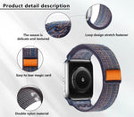 سوار ساعة من النايلون بحلقة مع فيلم منحني ثلاثي الأبعاد، لسلسلة Apple Watch مقاس 40مم، لسلسلة Apple Watch Ultra 2 / 1 مقاس 49مم، لسلسلة Apple Watch مقاس 45مم