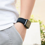 سوار ساعة من النايلون بحلقة مع فيلم منحني ثلاثي الأبعاد، لسلسلة Apple Watch 10 مقاس 46مم، لسلسلة Apple Watch 10 مقاس 42مم، لسلسلة Apple Watch مقاس 44مم