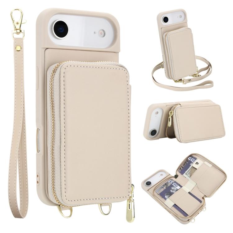 غطاء هاتف بحقيبة بطاقات RFID بسحاب عابر للجسم، لهواتف iPhone 17 Pro Max، iPhone 17 Pro، iPhone Air، iPhone 15 Pro Max، iPhone 15 Pro، iPhone 15 Plus / 14 Plus