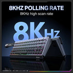 لوحة مفاتيح سلكية بمفاتيح مغناطيسية وإضاءة RGB، 68 مفتاح من ONIKUMA G69