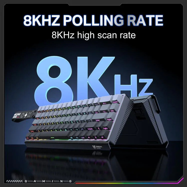 لوحة مفاتيح سلكية بمفاتيح مغناطيسية وإضاءة RGB، 68 مفتاح من ONIKUMA G69