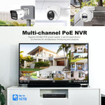 مجموعة مسجل فيديو شبكي لكاميرات POE 4 قنوات بدقة 5 ميجابكسل من SriHome NVS005-POE065، 5 ميجابكسل 4 قنوات