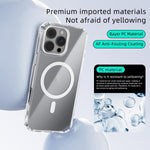 غطاء هاتف شفاف مضاد للخدش مع حلقة مغناطيسية MagSafe من ABEEL، لهواتف iPhone 13 Pro Max، iPhone 13 Pro، iPhone 13