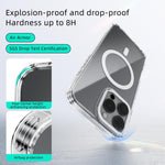 غطاء هاتف شفاف مضاد للخدش مع حلقة مغناطيسية MagSafe من ABEEL، لهواتف iPhone 13 Pro Max، iPhone 13 Pro، iPhone 13