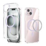غطاء هاتف شفاف مضاد للخدش مع حلقة مغناطيسية MagSafe من ABEEL، لهواتف iPhone 13 Pro Max، iPhone 13 Pro، iPhone 13