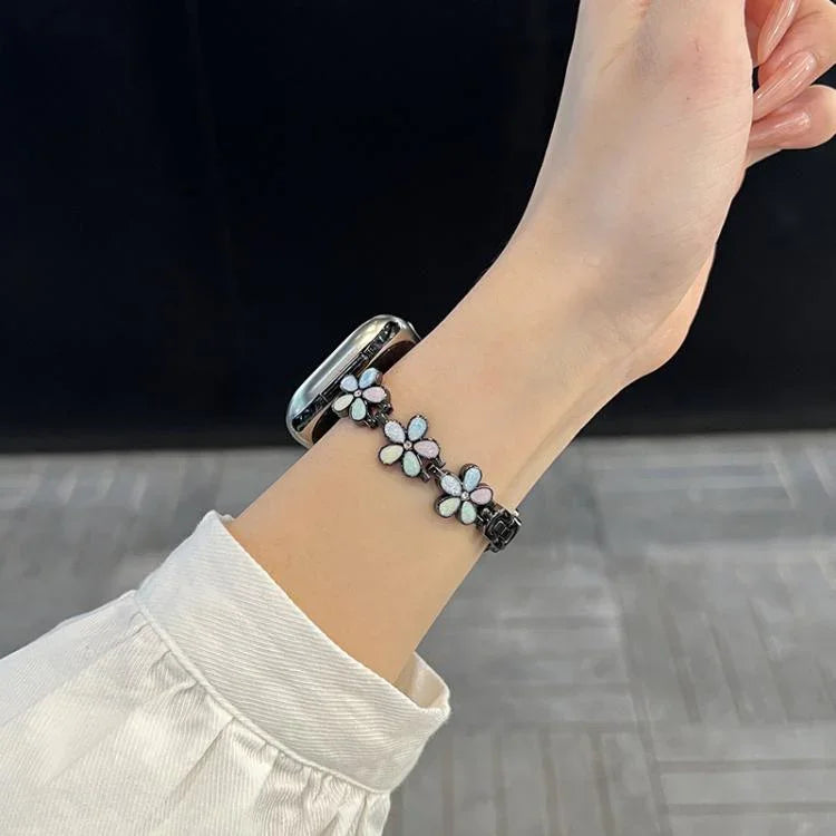 سوار ساعة معدني xDfind Sun Petal، لساعة آبل 42 / 44 / 45 / 46 / 49مم، لساعة آبل 38 / 40 / 41 / S10 42مم