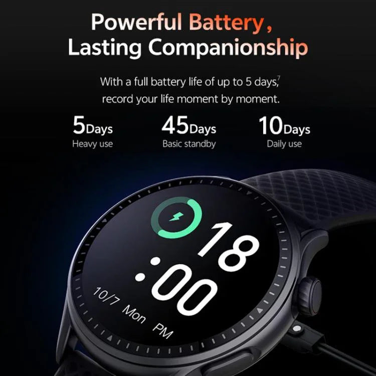 ساعة ذكية لتعقب اللياقة GTR3 بشاشة AMOLED مقاس 1.43 بوصة، تدعم مراقبة معدل ضربات القلب