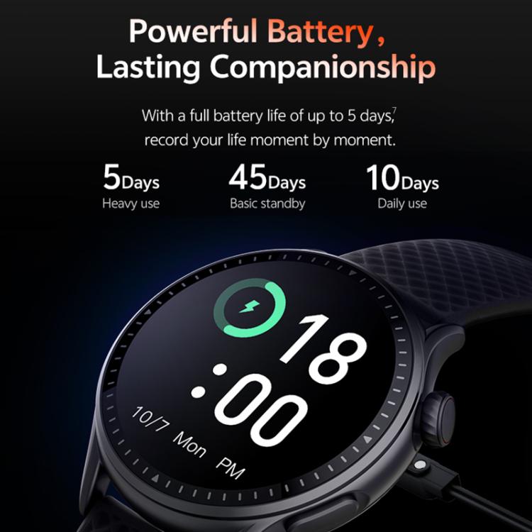 ساعة ذكية لتعقب اللياقة GTR3 بشاشة AMOLED مقاس 1.43 بوصة، تدعم مراقبة معدل ضربات القلب