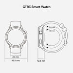 ساعة ذكية لتعقب اللياقة GTR3 بشاشة AMOLED مقاس 1.43 بوصة، تدعم مراقبة معدل ضربات القلب