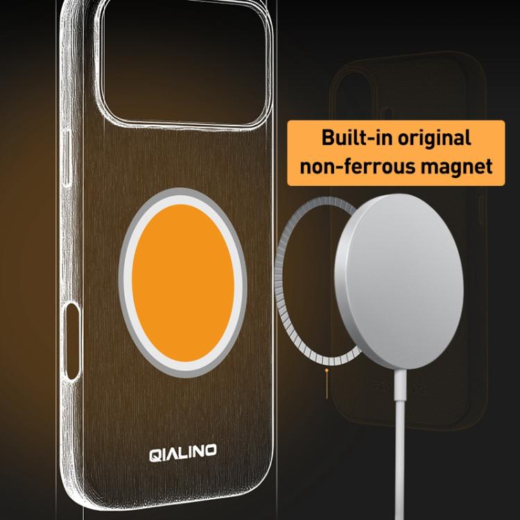 غطاء هاتف من الجلد بتقنية QIALINO مع MagSafe، لهواتف iPhone 17 Pro Max، iPhone 17 Pro، iPhone 17، iPhone Air