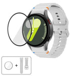 Wave Stitching Silicone Watch Band with 3D Curved Film, For Samsung Galaxy Watch6 44mm, For Samsung Galaxy Watch6 40mm, For Samsung Galaxy Watch6 Classic 43mm, For Samsung Galaxy Watch5 44mm