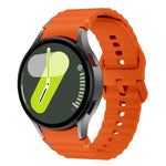 Wave Stitching Silicone Watch Band with 3D Curved Film, For Samsung Galaxy Watch4 Active 40mm, For Samsung Galaxy Watch4 Active 44mm