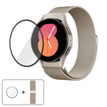 Milanese Magnetic Stainless Steel Watch Band with 3D Curved Film, For Samsung Galaxy Watch FE 40mm, For Samsung Galaxy Watch7 44mm, For Samsung Galaxy Watch7 40mm, For Samsung Galaxy Watch6 Classic 47mm, For Samsung Galaxy Watch6 44mm                  ...