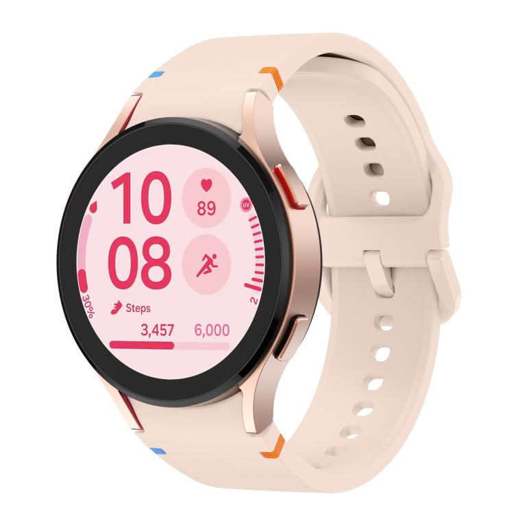 سوار ساعة سيليكون بخياطة عادية مع فيلم منحني ثلاثي الأبعاد، لساعات Samsung Galaxy Watch6 مقاس 44مم، وSamsung Galaxy Watch6 مقاس 40مم، وSamsung Galaxy Watch6 Classic مقاس 43مم، وSamsung Galaxy Watch5 مقاس 44مم