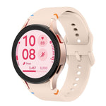 سوار ساعة سيليكون بتطريز عادي مع فيلم منحني ثلاثي الأبعاد، لساعات Samsung Galaxy Watch4 Classic 46mm، Samsung Galaxy Watch4 Classic 42mm، Samsung Galaxy Watch5 Active 40mm، Samsung Galaxy Watch5 Active 44mm