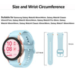 سوار ساعة سيليكون بتطريز عادي مع فيلم منحني ثلاثي الأبعاد، لساعات Samsung Galaxy Watch4 Classic 46mm، Samsung Galaxy Watch4 Classic 42mm، Samsung Galaxy Watch5 Active 40mm، Samsung Galaxy Watch5 Active 44mm