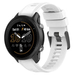 xDfind Black Buckle Solid Color Silicone Watch Band, For Garmin Forerunner 955