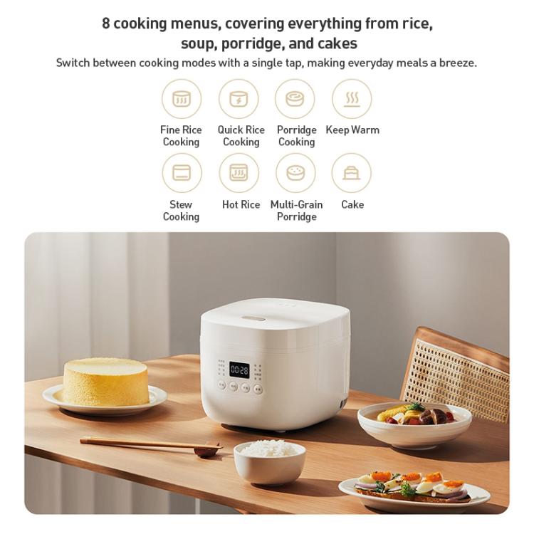 طباخة أرز ذكية أصلية من شاومي ميجيا N1، قابس CN، سعة 1.6 لتر