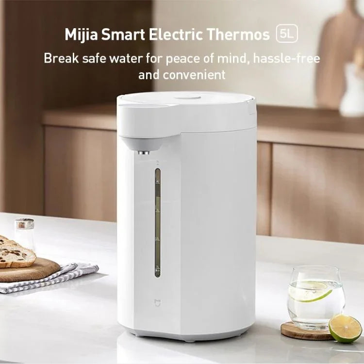 زجاجة ترمس كهربائية ذكية أصلية من Xiaomi Mijia بسعة 5L وقوة 1600W، قابس CN، زجاجة ترمس كهربائية بسعة 5L