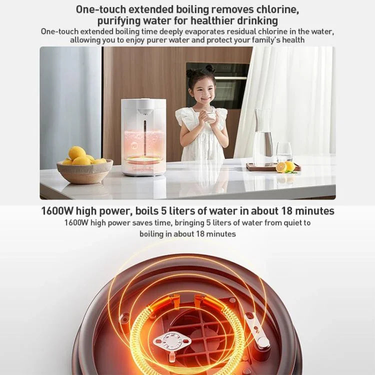 زجاجة ترمس كهربائية ذكية أصلية من Xiaomi Mijia بسعة 5L وقوة 1600W، قابس CN، زجاجة ترمس كهربائية بسعة 5L