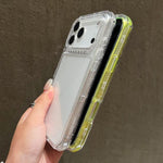 غطاء هاتف 3 في 1 من TPU + PC مع مسحوق لامع، لهواتف iPhone 17 Pro Max، iPhone 17 Pro