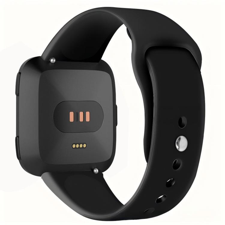 For Fitbit Versa 2 / Versa / Versa Lite xDfind Rivet Buckle Solid Color Silicone Watch Band, S, L