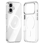 غطاء هاتف هجين شفاف من PC وTPU مع أزرار معدنية MagSafe من ZGA، لهواتف iPhone 17 Pro Max، iPhone 17 Pro، iPhone 17