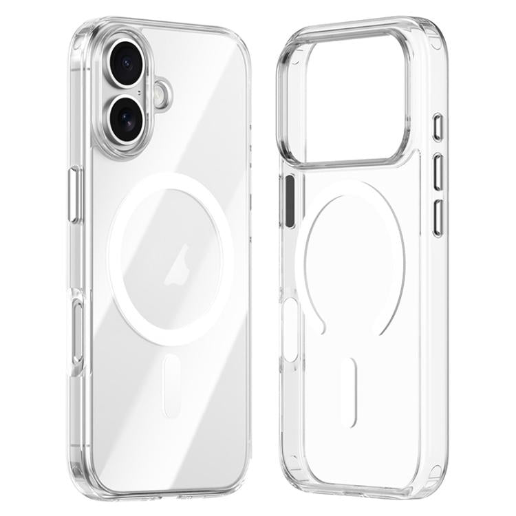 غطاء هاتف هجين شفاف من PC وTPU مع أزرار معدنية MagSafe من ZGA، لهواتف iPhone 17 Pro Max، iPhone 17 Pro، iPhone 17