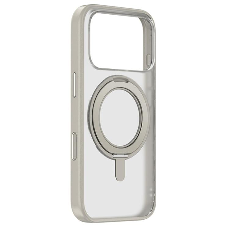 غطاء هاتف هجين من PC وTPU مع حامل دوار 360 درجة MagSafe من ZGA Feitian، لهواتف iPhone 17 Pro، iPhone 17 Pro Max