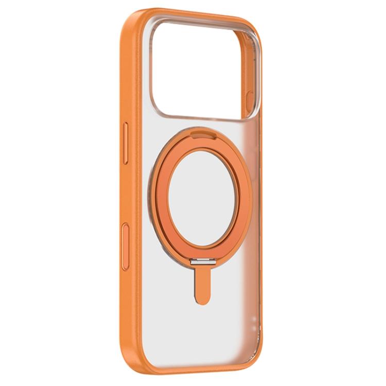 غطاء هاتف هجين من PC وTPU مع حامل دوار 360 درجة MagSafe من ZGA Feitian، لهواتف iPhone 17 Pro، iPhone 17 Pro Max
