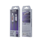 كابل بيانات شحن سريع ذكي مع شاشة رقمية WK WDC-109 بقوة 30 واط من نوع Type-C إلى 8 دبابيس، الطول: 1.2م، WDC-109