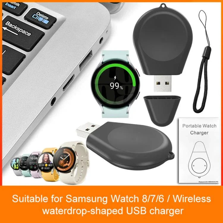 شاحن لاسلكي ذكي بواجهة USB من xDfind مع حبل، لسامسونج جالاكسي ووتش 8/7/6/5/4