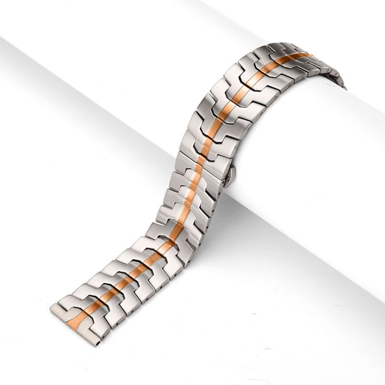 xDfind Butterfly Buckle Stainless Steel Watch Band, 22mm