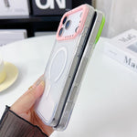 غطاء هاتف شفاف TPU بإطار عدسة بتباين ألوان، لهواتف iPhone 17 Pro Max، iPhone 17 Pro