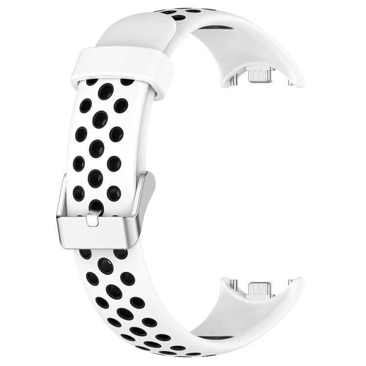 xDfind Metal Plug Two Color Silicone Watch Band, For Xiaomi Smart Band 10 / 9 / 8