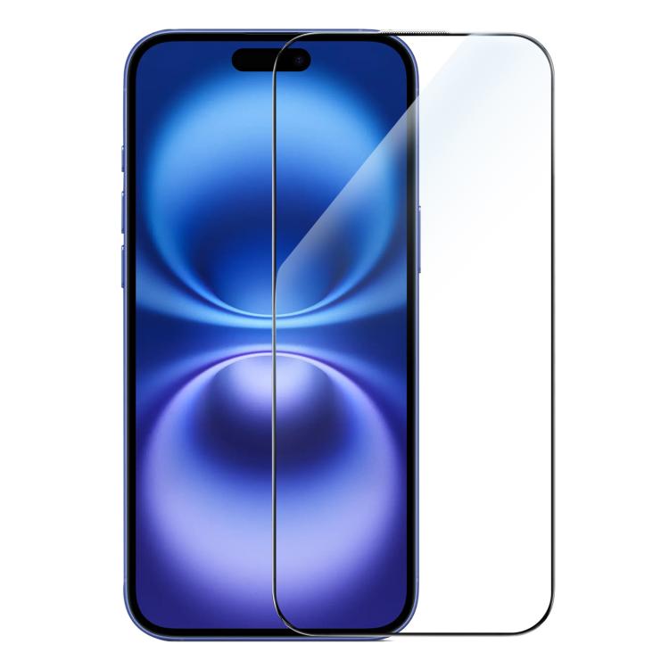 فيلم زجاج مقسى صلب مضاد للخدش بدقة HD بشاشة كاملة 2.5D من سلسلة JOYROOM Knight، لهواتف iPhone 17 Pro Max، iPhone 17 Pro، iPhone 17، iPhone Air، iPhone 16 Pro Max، iPhone 16 Pro، iPhone 16 Plus، iPhone 16