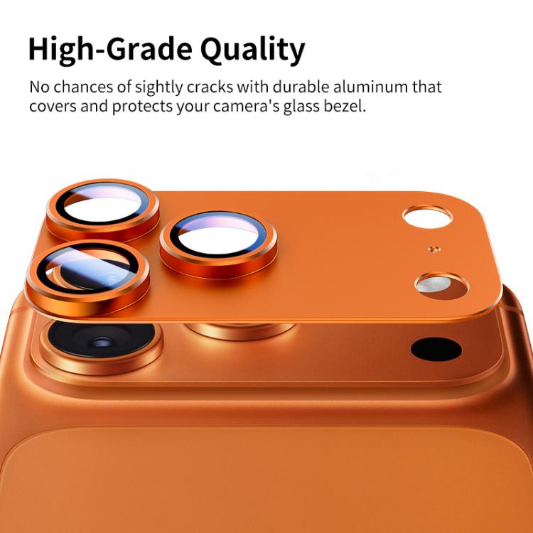فيلم حلقة عدسة كاميرا معدنية مطفية كاملة التغطية من XDcase Armor، لهاتف iPhone 17